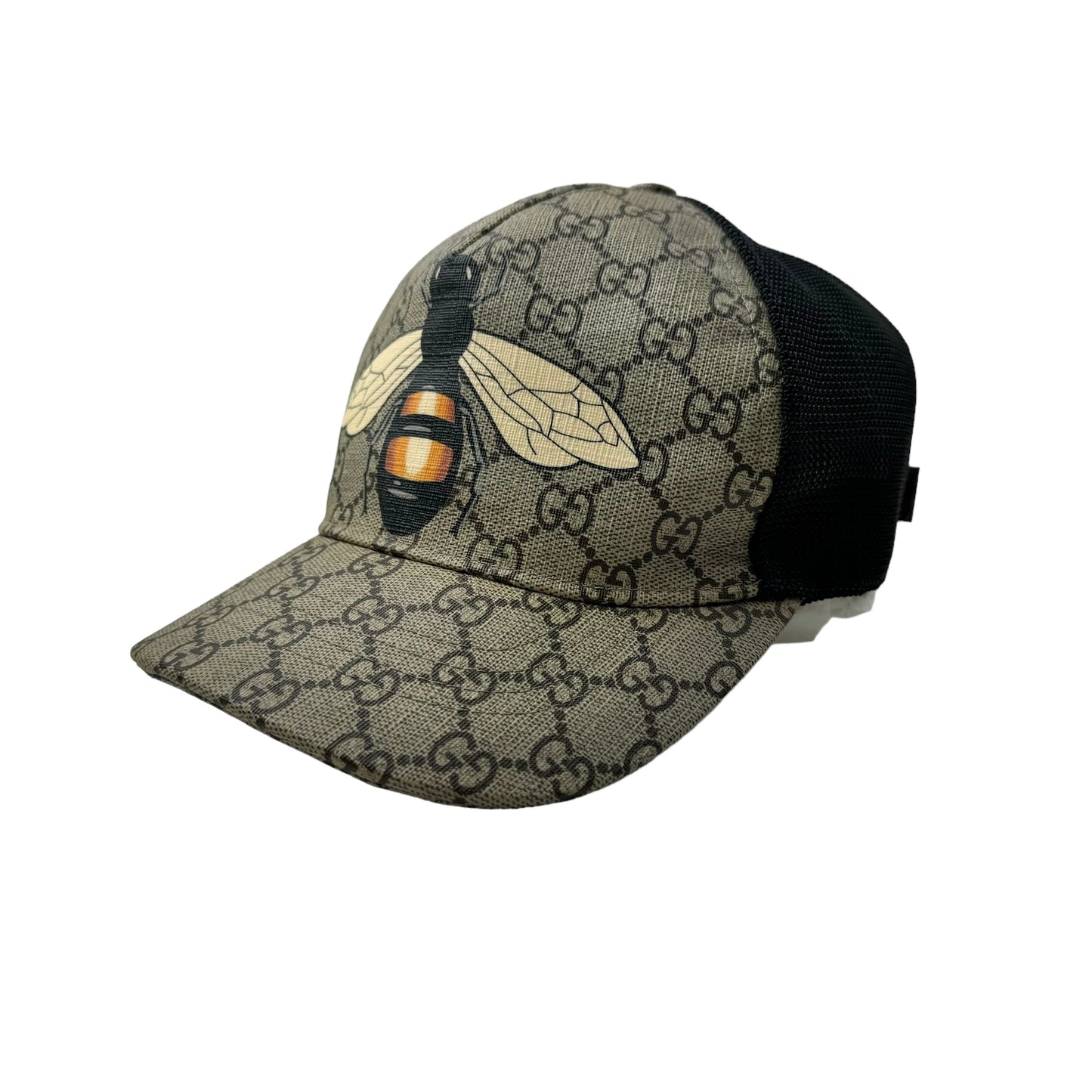 Gucci Bee Print Supreme Velcro Strap Baseball Cap