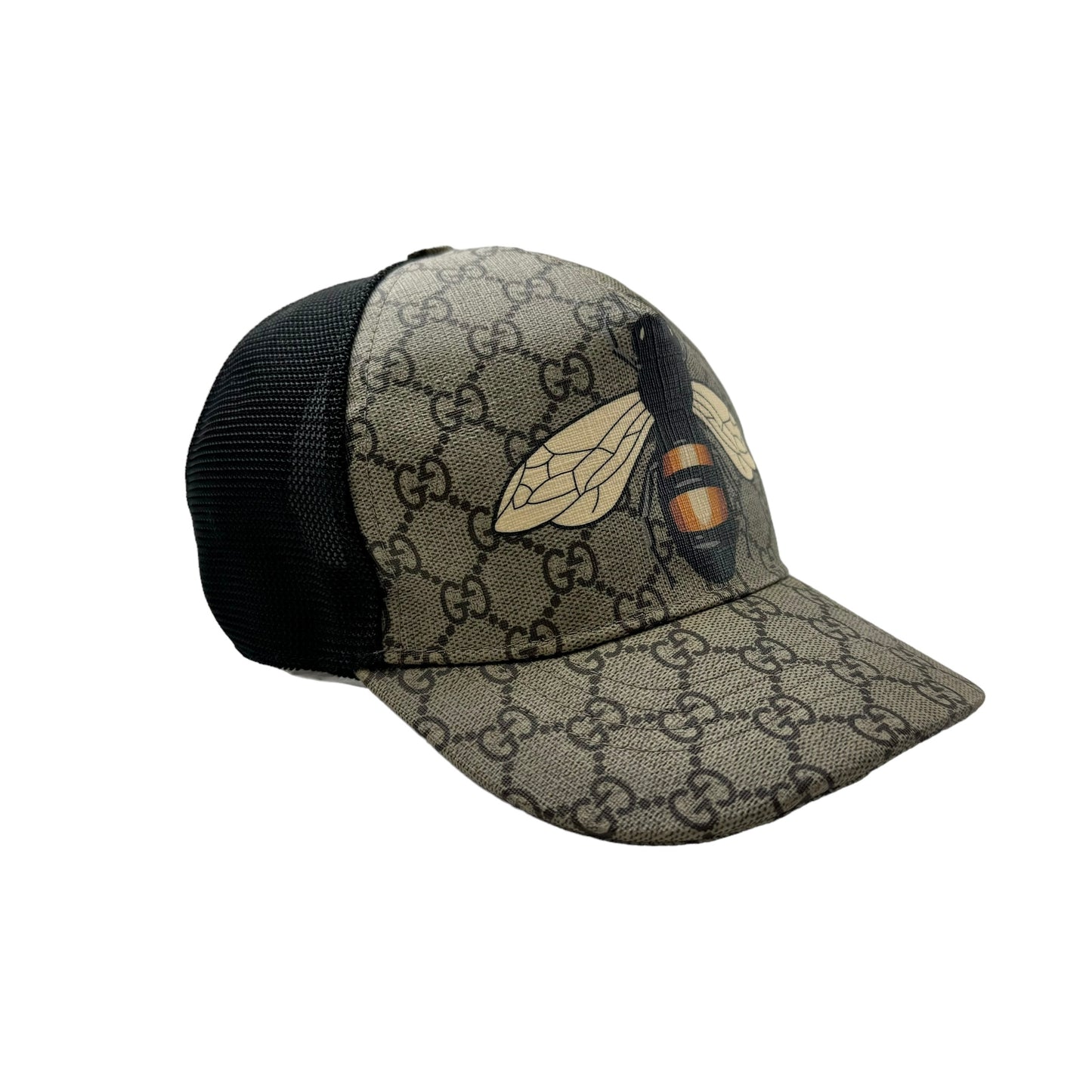 Gucci Bee Print Supreme Velcro Strap Baseball Cap