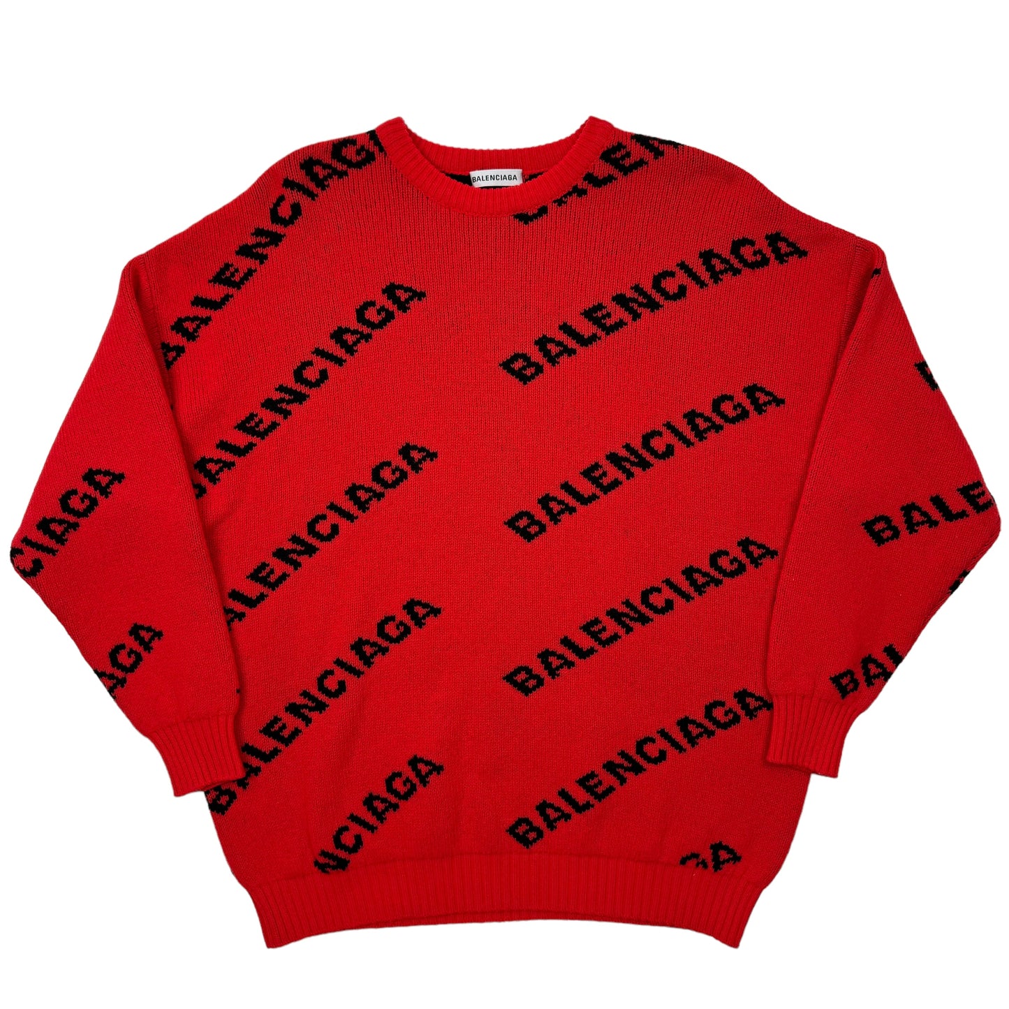 Balenciaga intarsia-knit logo jumper