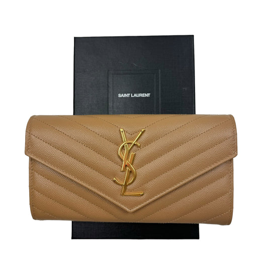 Saint Laurent Cassandre Matelassé Large Flap Wallet