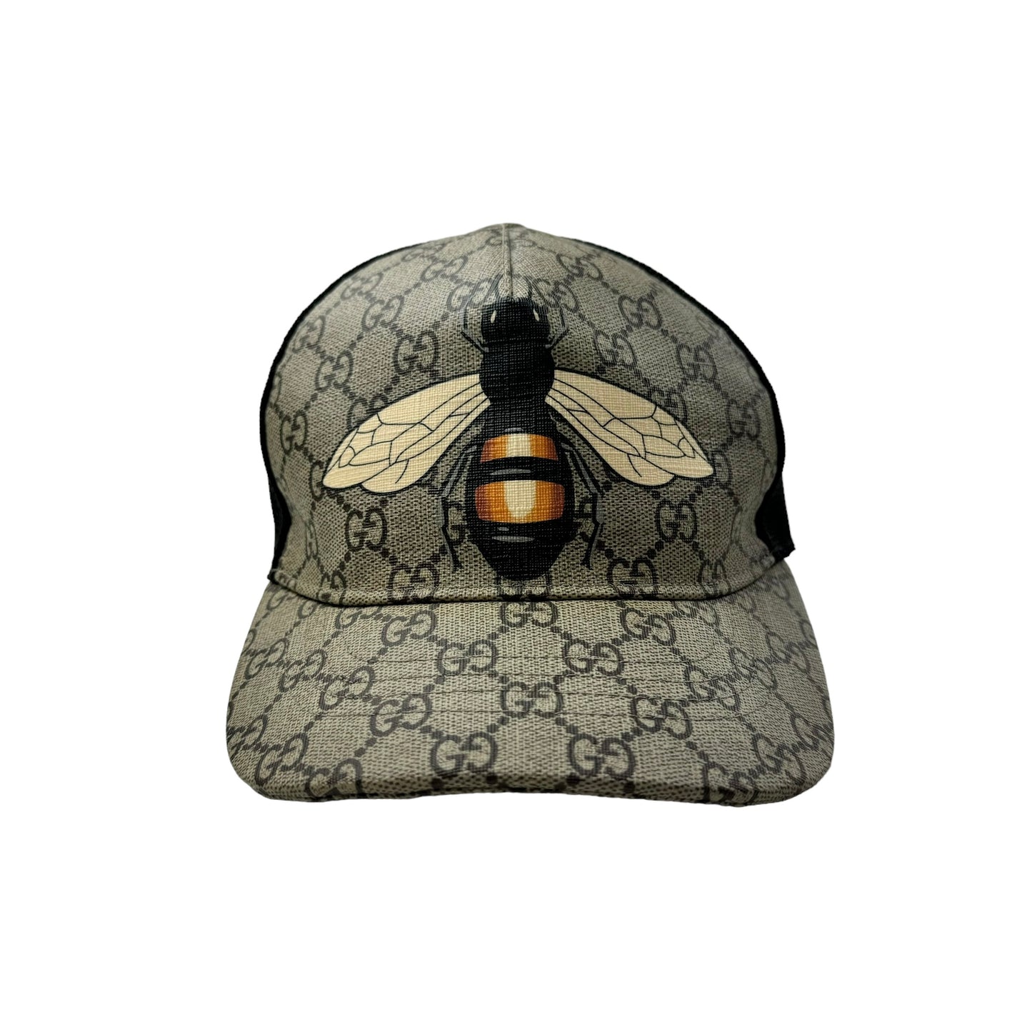 Gucci Bee Print Supreme Velcro Strap Baseball Cap