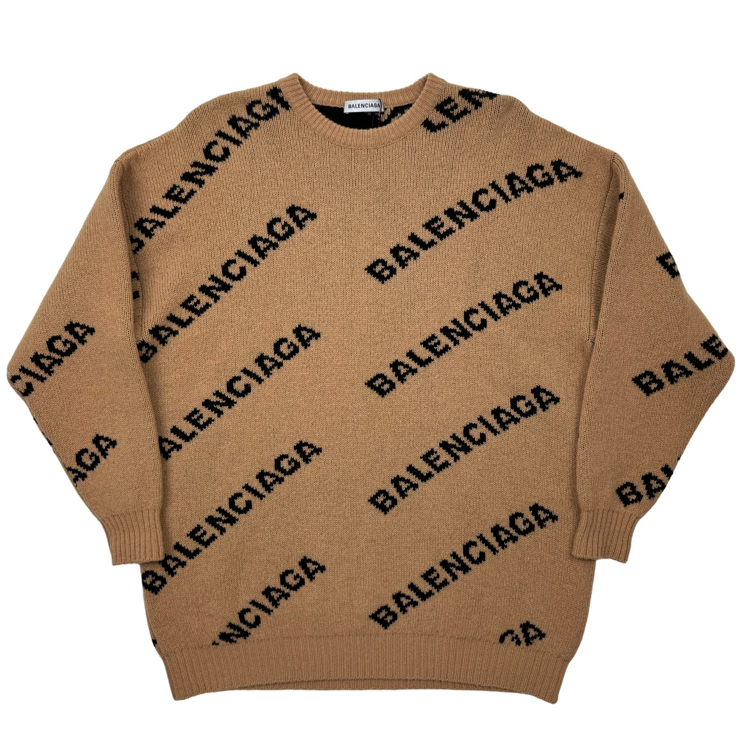 Balenciaga intarsia-knit logo jumper