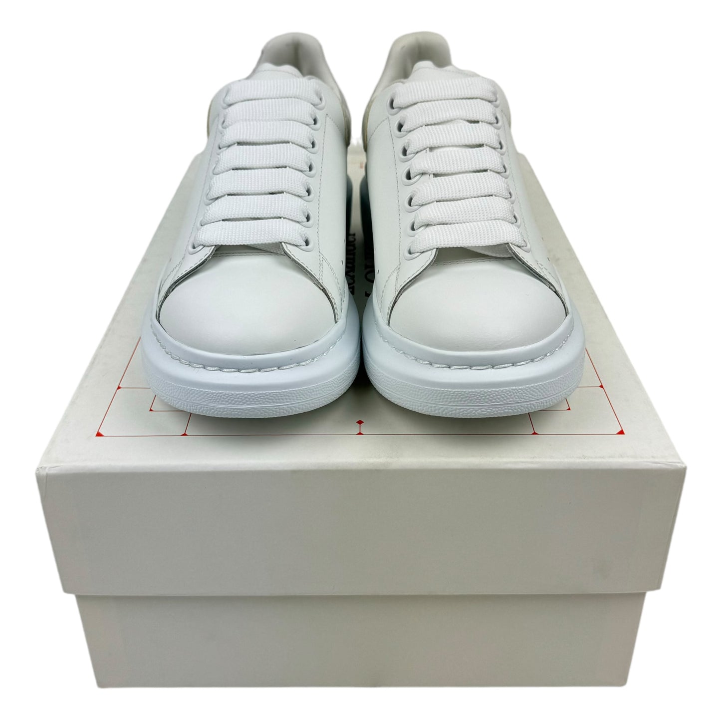 Alexander Mcqueen Oversized Low-Top Sneakers Croc White