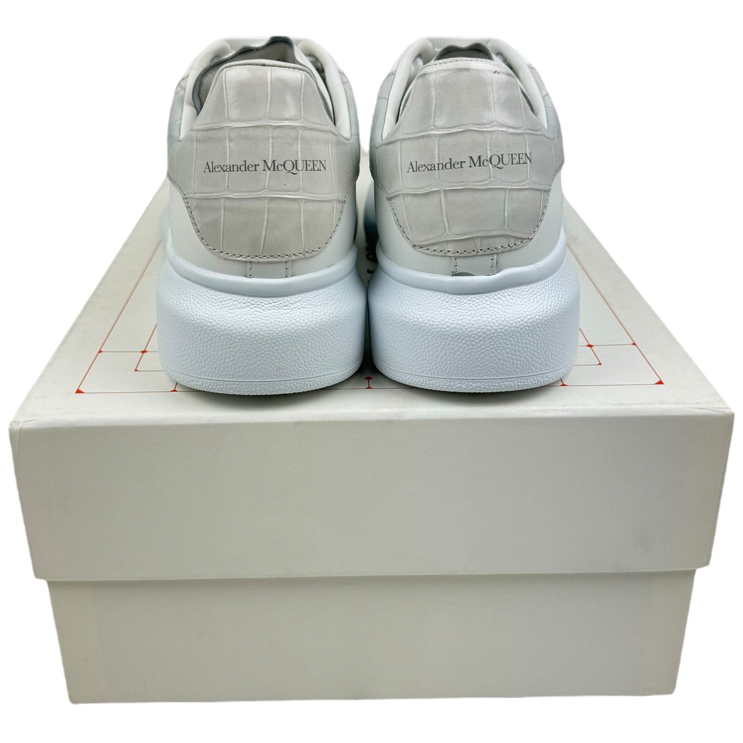 Alexander Mcqueen Oversized Low-Top Sneakers Croc White